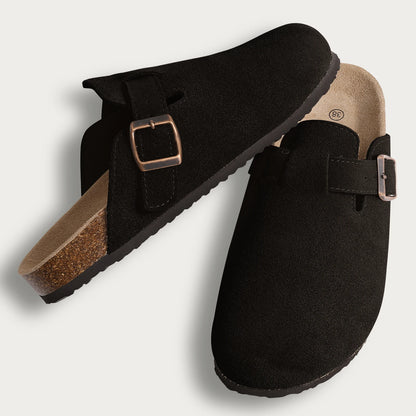 Suede Boston Clogs
