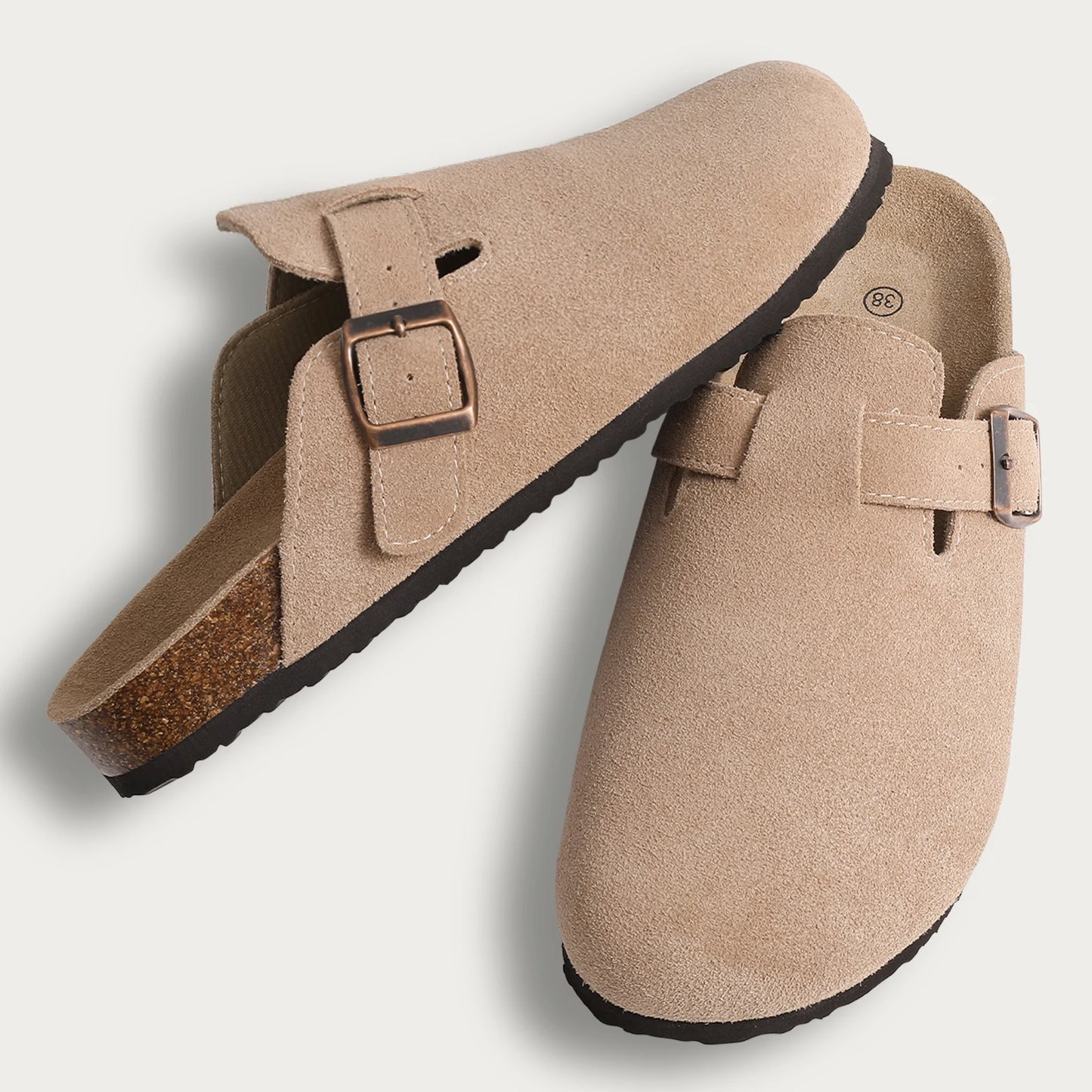 Suede Boston Clogs