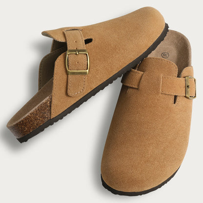 Suede Boston Clogs